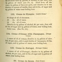 Manual for the Manufacture of Cordials, Liquors, Fancy Syrups, sample cremes