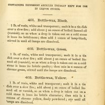 Manual for the Manufacture of Cordials, Liquors, Fancy Syrups, appendix page 1