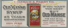 Old Mansy Syrup advertisement.