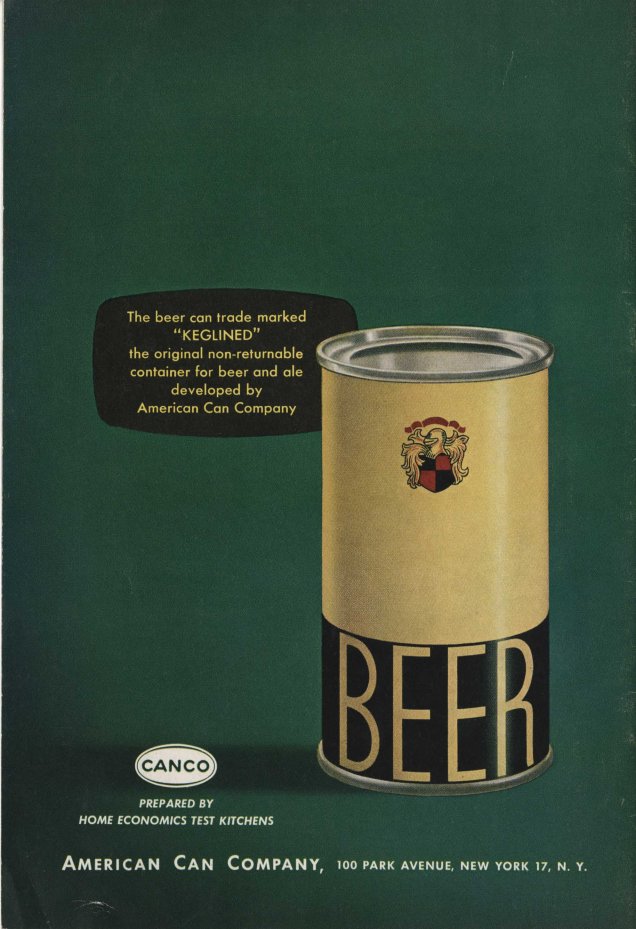 Food for Entertaining-Better with Beer, American Can Company (from Ms2013-027, Cocktail Ephemera Collection)